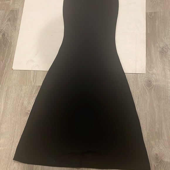 NWOT SKIMS Black Ribbed Long Slip Dress In Black Size XL - Picture 12 of 15